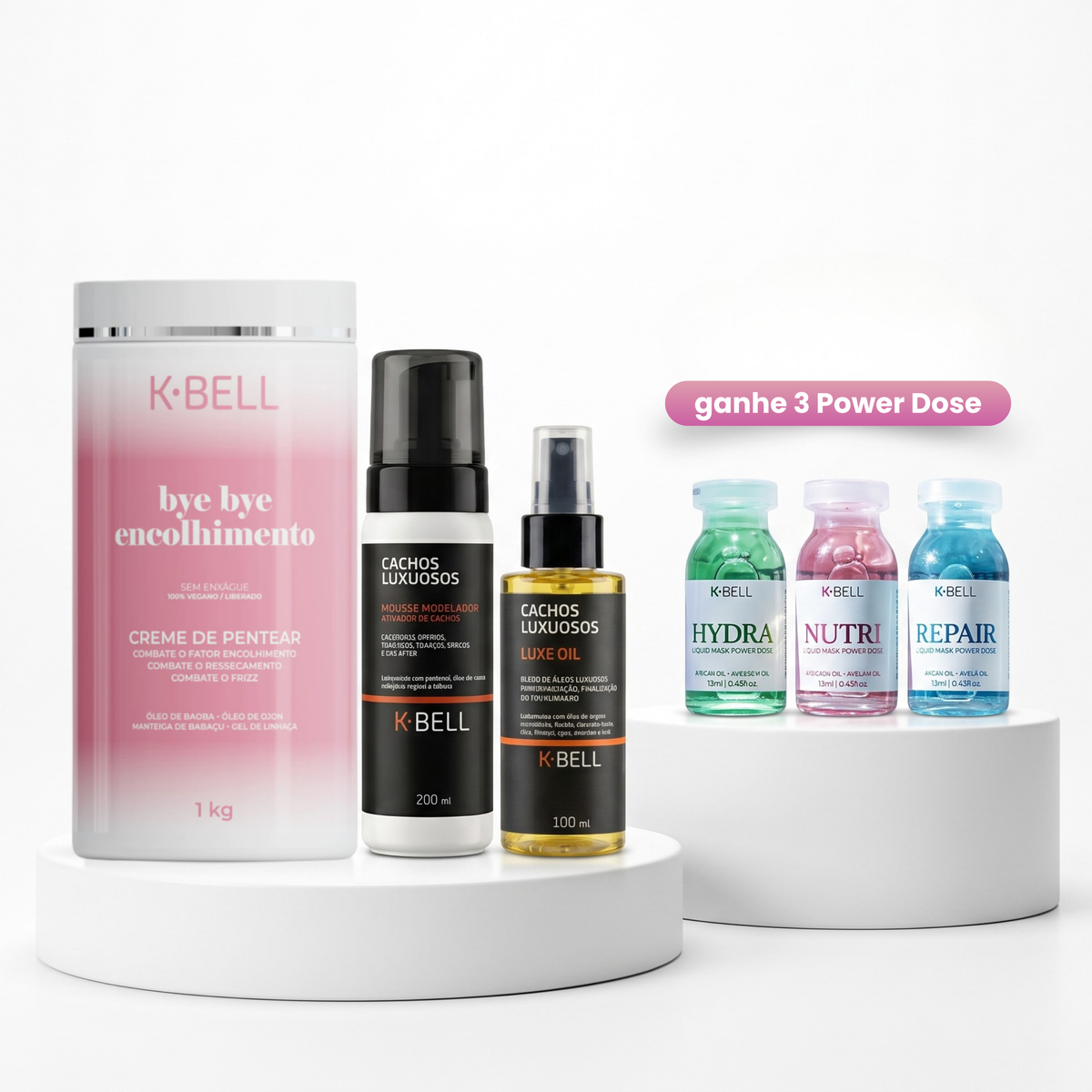 Bye Bye Encolhimento 1kg + Mousse modelador + Luxe Oil